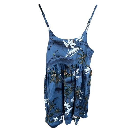 Palmwave Girls Strappy Hawaiian Tank Dress Floral Blue Size 8 NEW - Picture 1 of 4